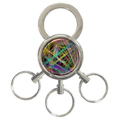 Colorful Laser Lights             3-ring Key Chain by LalyLauraFLM