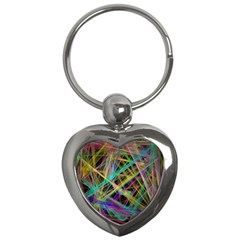 Colorful Laser Lights             Key Chain (heart) by LalyLauraFLM