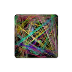 Colorful Laser Lights             Magnet (square) by LalyLauraFLM