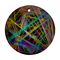 Colorful Laser Lights             Ornament (round) by LalyLauraFLM