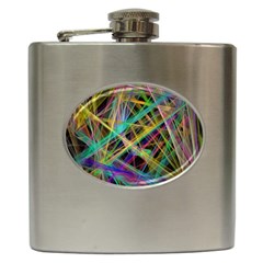 Colorful Laser Lights             Hip Flask (6 Oz) by LalyLauraFLM