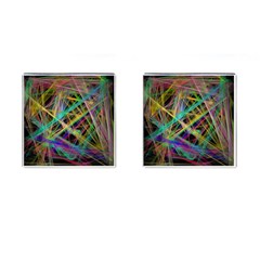 Colorful Laser Lights             Cufflinks (square) by LalyLauraFLM