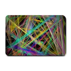 Colorful Laser Lights             Small Doormat by LalyLauraFLM