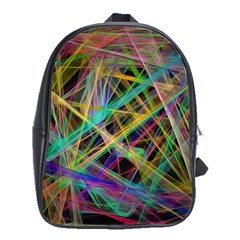 Colorful Laser Lights             School Bag (large) by LalyLauraFLM