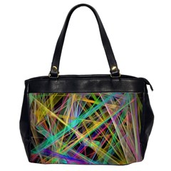 Colorful Laser Lights             Oversize Office Handbag (2 Sides) by LalyLauraFLM