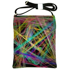 Colorful Laser Lights             Shoulder Sling Bag by LalyLauraFLM