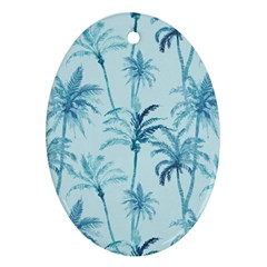 Watercolor Palms Pattern  Ornament (oval) by TastefulDesigns