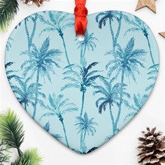 Watercolor Palms Pattern  Ornament (heart) by TastefulDesigns