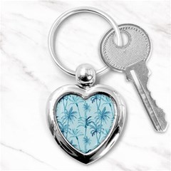 Watercolor Palms Pattern  Key Chains (heart)  by TastefulDesigns