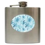 Watercolor Palms Pattern  Hip Flask (6 oz) Front