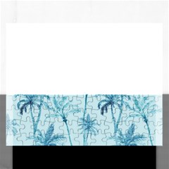 Watercolor Palms Pattern  Rectangular Jigsaw Puzzl by TastefulDesigns