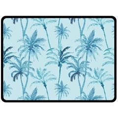 Watercolor Palms Pattern  Fleece Blanket (large)  by TastefulDesigns