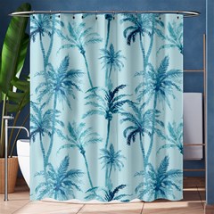 Watercolor Palms Pattern  Shower Curtain 60  X 72  (medium)  by TastefulDesigns