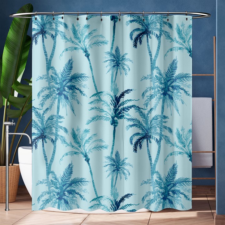 Watercolor Palms Pattern  Shower Curtain 60  x 72  (Medium) 