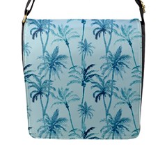 Watercolor Palms Pattern  Flap Messenger Bag (l)  by TastefulDesigns