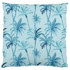 Watercolor Palms Pattern  Large Flano Cushion Case (two Sides) by TastefulDesigns