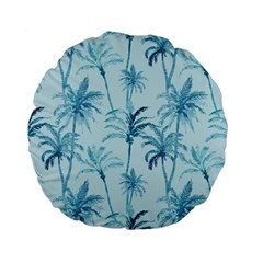 Watercolor Palms Pattern  Standard 15  Premium Flano Round Cushions by TastefulDesigns