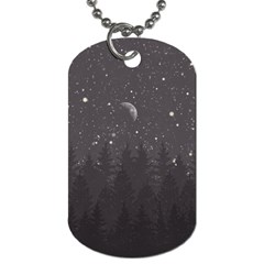 Night Full Star Dog Tag (one Side) by berwies