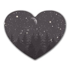 Night Full Star Heart Mousepads by berwies