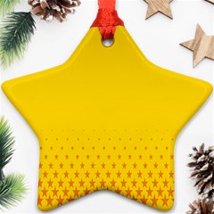 Yellow Star Light Space Ornament (star) by Mariart