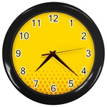 Yellow Star Light Space Wall Clocks (Black) Front