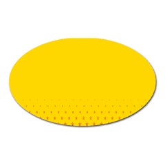 Yellow Star Light Space Oval Magnet by Mariart