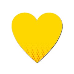 Yellow Star Light Space Heart Magnet