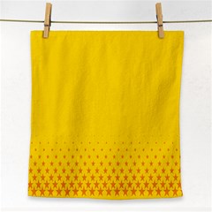 Yellow Star Light Space Face Towel