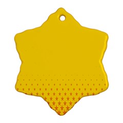 Yellow Star Light Space Snowflake Ornament (two Sides) by Mariart