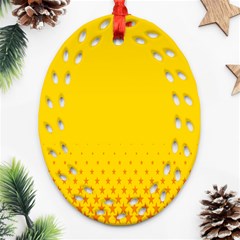 Yellow Star Light Space Ornament (oval Filigree) by Mariart