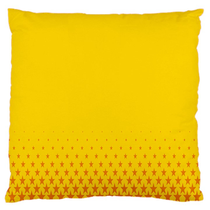 Yellow Star Light Space Large Flano Cushion Case (One Side)