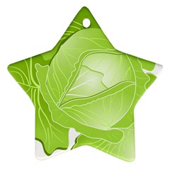 Cabbage Leaf Vegetable Green Ornament (star) by Mariart