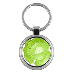 Cabbage Leaf Vegetable Green Key Chains (round)  by Mariart