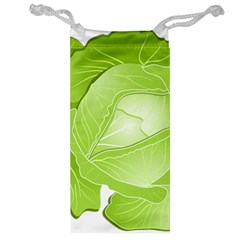 Cabbage Leaf Vegetable Green Jewelry Bag by Mariart