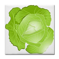 Cabbage Leaf Vegetable Green Face Towel by Mariart