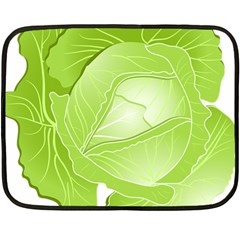 Cabbage Leaf Vegetable Green Fleece Blanket (mini) by Mariart