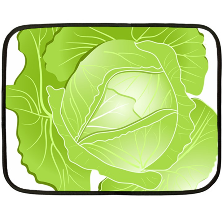 Cabbage Leaf Vegetable Green Fleece Blanket (Mini)