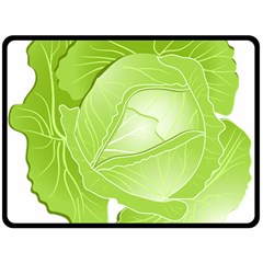 Cabbage Leaf Vegetable Green Fleece Blanket (large)  by Mariart