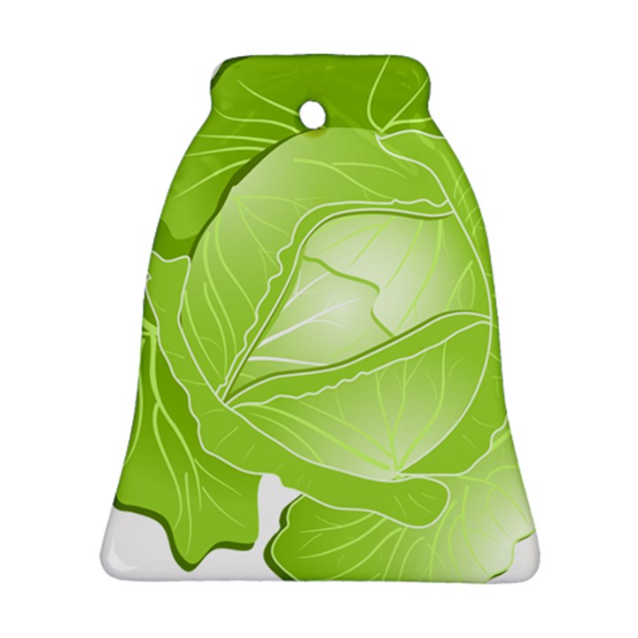 Cabbage Leaf Vegetable Green Bell Ornament (Two Sides)