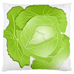 Cabbage Leaf Vegetable Green Standard Flano Cushion Case (two Sides) by Mariart