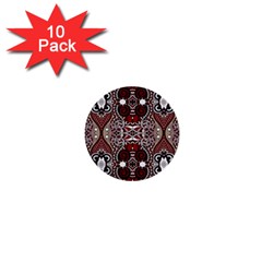 Batik Fabric 1  Mini Buttons (10 Pack) 