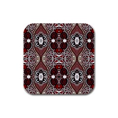 Batik Fabric Rubber Square Coaster (4 Pack)  by Mariart