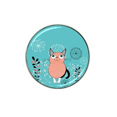 Cat Face Mask Smile Cute Leaf Flower Floral Hat Clip Ball Marker (4 Pack) by Mariart