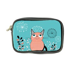 Cat Face Mask Smile Cute Leaf Flower Floral Coin Purse by Mariart