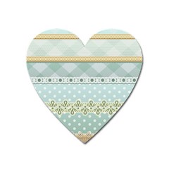 Circle Polka Plaid Triangle Gold Blue Flower Floral Star Heart Magnet by Mariart