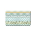 Circle Polka Plaid Triangle Gold Blue Flower Floral Star Magnet (Name Card) Front