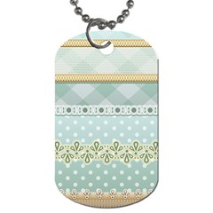 Circle Polka Plaid Triangle Gold Blue Flower Floral Star Dog Tag (one Side)