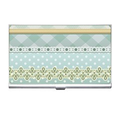 Circle Polka Plaid Triangle Gold Blue Flower Floral Star Business Card Holders by Mariart