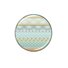 Circle Polka Plaid Triangle Gold Blue Flower Floral Star Hat Clip Ball Marker by Mariart