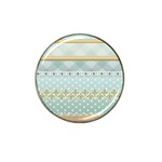 Circle Polka Plaid Triangle Gold Blue Flower Floral Star Hat Clip Ball Marker Front